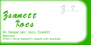 zsanett kocs business card